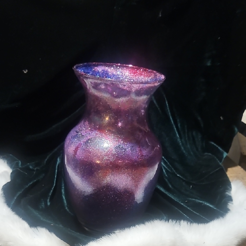 Glittery Purple Vase